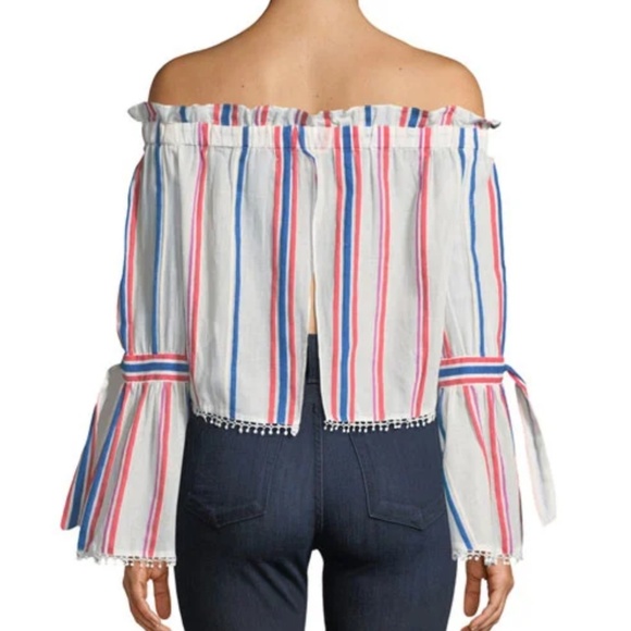 NWT Anthropologie Red Carter Off the Shoulder Top - Picture 2 of 10